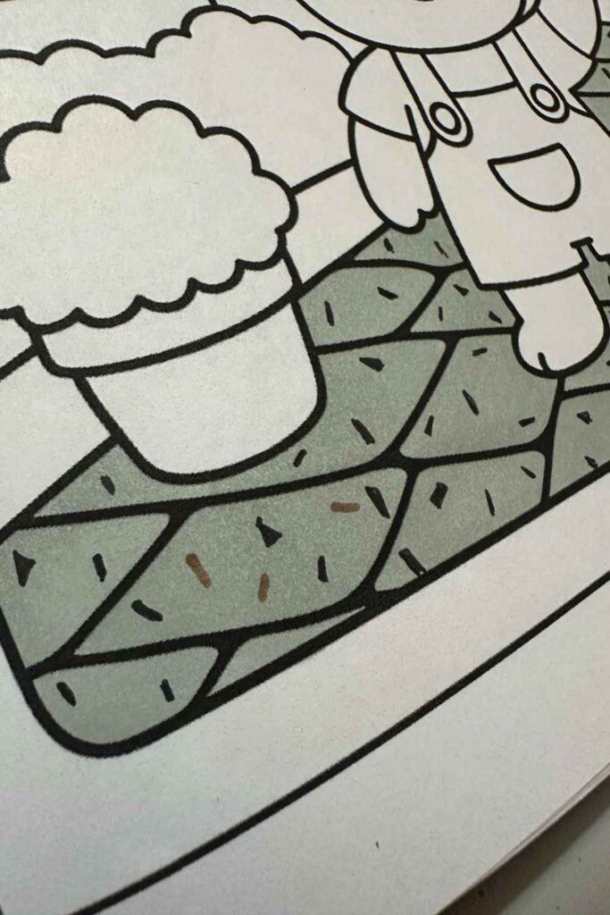 Finished terrazzo floor colouring effect using Cozy Santorini Dreams