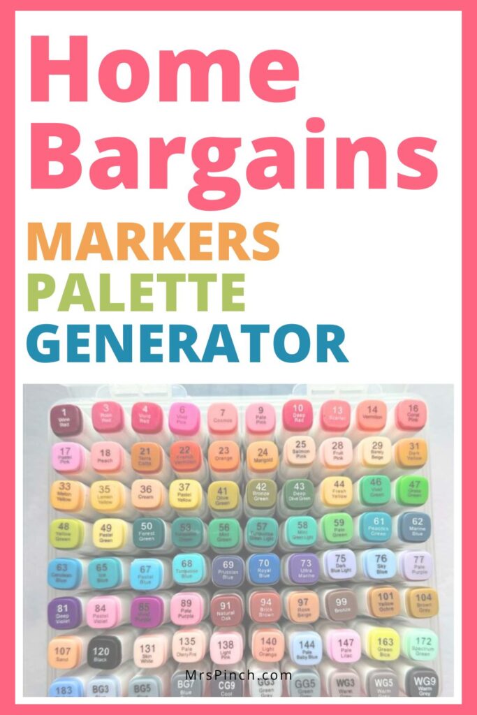 Home Bargains Marker Palette Generator