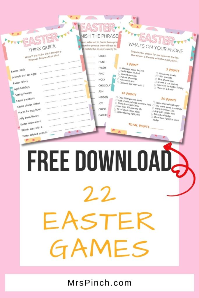 Printable Easter Games